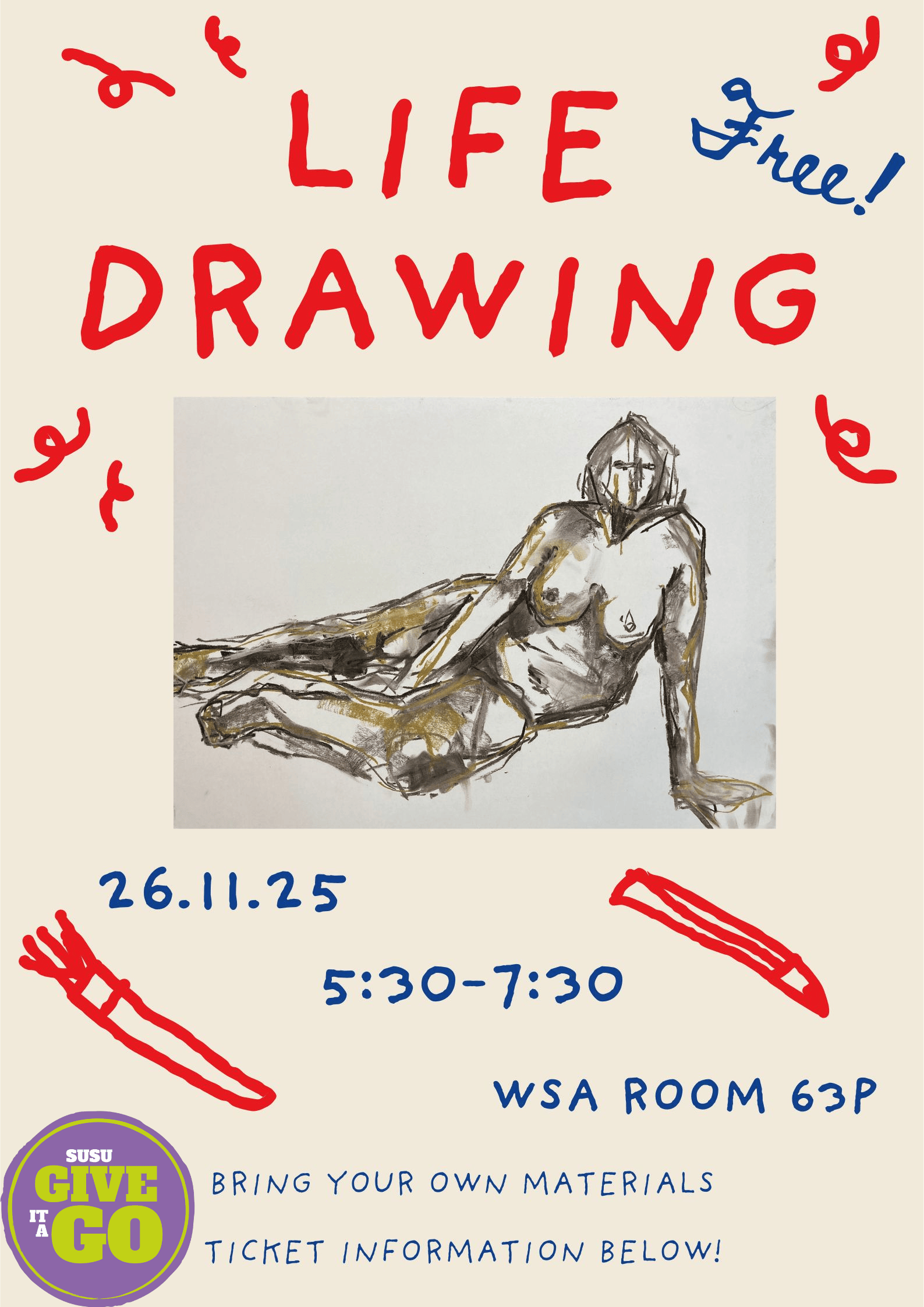 Give It A Go: WSA Life Drawing 